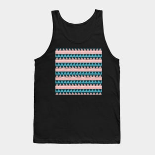 Triangle Pattern in Winter Colors with rose gold Tank Top